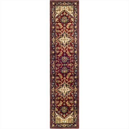 SAFAVIEH 2 ft. - 3 in. x 16 ft. Runner- Traditional Heritage Red Hand Tufted Rug HG625A-216